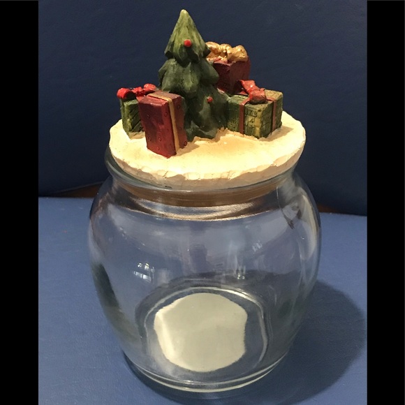 Other - Glass jar with Christmas tree/gifts lid